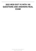 2022 HESI EXIT V5 WITH 160 QUESTIONS AND ANSWERS REAL EXAM