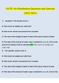 NATE Air Distribution Exam Questions 2022/2023 | Consisting Of 50 Questions With Verified Answers From Experts