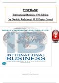 Test Bank for International Business, 17th Edition by Daniels, Radebaugh & Sullivan, ISBN: 9780135899915, All 20 Chapters Covered, Verified Latest Edition