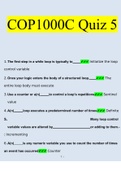 COP1000C Quiz 5 Questions and Answers 2022 (Verified Answers)