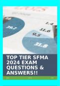 TOP TIER SFMA 2024 EXAM QUESTIONS & ANSWERS!!