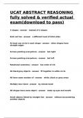 UCAT ABSTRACT REASONING fully solved & verified actual exam(download to pass).