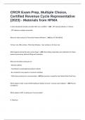 CRCR Exam Prep, Multiple Choice, Certified Revenue Cycle Representative (2023) - Materials from HFMA