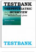 Test Bank for The Psychiatric Interview 4th Edition by Daniel Carlat