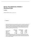 Review Test Submission: Module 4 Blackboard QuizACCTG 325 - Module 4 Quiz