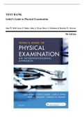 Test Bank for Seidel's Guide to Physical Examination, 9th Edition (Ball, 2019) Chapter 1-26 | All Chapters