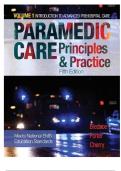 Test Bank Paramedic Care: Principles & Practice, 5th edition Volume 1- Introduction to Advanced Pre- hospital Care (Bledsoe)