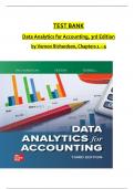 TEST BANK For Data Analytics for Accounting, 3rd Edition by Richardson All Chapters 1 to 9 Complete, Verified Edition: ISBN 9781264444908