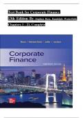 Solution Manual For Corporate Finance, 13th Edition by Stephen Ross, Randolph Westerfield, Verified Chapters 1 - 31, Complete Newest Version