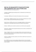 MN SALON MANAGER'S EXAM QUESTIONS AND ANSWERS WITH SOLUTIONS 2024