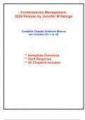 Solutions for Contemporary Management, 2024 Release by George (All Chapters included)