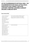 ATI PN COMPREHENSIVE EXIT EXAM 2024 / PN COMPREHENSIVE EXIT EXAM ACTUAL EXAM QUESTIONS AND CORRECT DETAILED ANSWERS (VERIFIED ANSWERS) |ALREADY GRADED A+||BRAND NEW!!