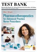 Test Bank - Pharmacotherapeutics for Advanced Practice Nurse Prescribers, 6th Edition (Woo, 2024), Chapter 1-57 | All Chapters ;Grade A+