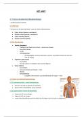 Samenvatting -  Anatomie en fysiologie van de inwendige organen, het hart