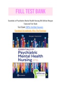 Essentials of Psychiatric Mental Health Nursing 8th Edition Morgan Townsend Test Bank with Question and Answers, From Chapter 1 to 32