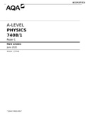A-LEVEL PHYSICS 7408/1 Paper 1 Mark scheme