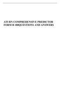 ATI RN COMPREHENSIVE PREDICTOR FORM B 180QUESTIONS AND ANSWERS