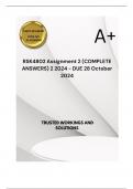  RSK4802 Assignment 2 (COMPLETE ANSWERS) 2 2024 - DUE 28 October 2024 ; 100% TRUSTED Complete, trusted solutions and explanations.