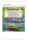 Test Bank for Professional Nursing Concepts Competencies for Quality Leadership 5th Edition by Anita Finkelman|9781284230888| All Chapters  1-14|LATEST