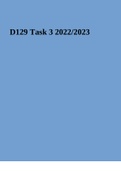 D129 Task 3 2022/2023