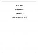 MNE2601 Assignment 4 Semester 2 Due 26 October 2024