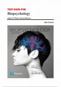 Test Bank For  Biopsychology, 10th Edition by Pinel 