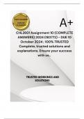  CHL2601 Assignment 10 (COMPLETE ANSWERS) 2024 (183772) - DUE 10 October 2024 ; 100% TRUSTED Complete, trusted solutions and explanations