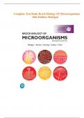 Test Bank Brock Biology of Microorganisms 16th Edition Madigan | Latest Update