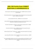 AIRS: CRS Practice Exam CORRECT QUESTIONS & ANSWERS(RATED A)