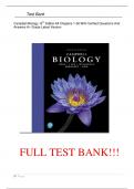 Test Bank for Campbell Biology 12th Edition ||All Chapters 1-56||Full Complete||Latest 2024 Revised edition