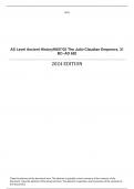 2024 OXFORD CAMBRIDGE AND RSA AS Level Ancient HistoryH007/02 The Julio-Claudian Emperors, 31 BC–AD 682 QUESTION PAPER AND MARKING SCHEME (MERGED)