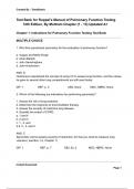 Test Bank for Ruppel’s Manual of Pulmonary Function Testing 12th Edition, By Mottram Chapter (1 - 13) Updated A+