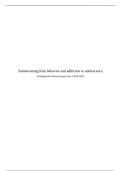 Samenvatting Risk Behavior and Addiction in Adolescence 