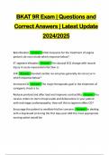 BKAT 9R Exam | Questions and Correct Answers | Latest Update 2024/2025