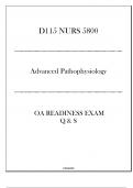 (D115) NURS 5800 OA Readiness Exam 2024 (Advanced Pathophysiology)