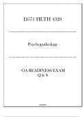 (D571) HLTH 4320 OA Readiness Exam 2024 (Psychopathology)