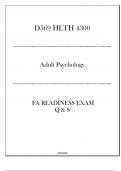 (D569) HLTH 4300 FA Readiness Exam 2024 (Adult Psychology).