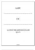 (AAPC) CIC Latest Readiness Exam Q & S 2024