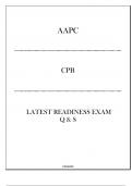 (AAPC) CPB Latest Readiness Exam Q & S 2024.