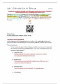 Straighterline Anatomy & Physiology I BIO 201L LAB 1 Introduction to Science Worksheet ± with all lab photos (New Version June 2024) Scored 100%