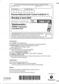  Pearson Edexcel Level 1/Level 2 GCSE (9–1) 1MA1/2F Mathematics  PAPER 2 (Calculator)  Foundation Tier JUNE 2024