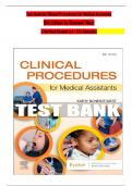 TEST BANK For Clinical Procedures for Medical Assistants, 11th Edition by Bonewit-West, Verified Chapters 1 - 23, Complete Newest Version