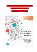 Test Bank For Accounting Information Systems, 15th Edition by Romney, Steinbart, Summers, Wood all chapters.