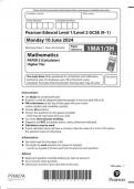  Pearson Edexcel Level 1/Level 2 GCSE (9–1) 1MA1  Mathematics  PAPER 3 (Calculator)  Higher Tier  JUNE 2024