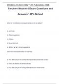 Biochem Module 4 Exam Questions and Answers 100% Solved