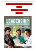 TEST BANK Leadership and Nursing Care Management (7TH) by Diane Huber; M. Lindell Joseph| Chapter 1-26 LATEST VERSION