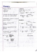 Summary  Physics-kinematics 