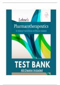 TEST BANK for LEHNE’S PHARMACOTHERAPEUTICS FOR ADVANCED PRACTICE NURSES AND PHYSICIAN ASSISTANTS 2ND EDITION ROSENTHAL latest 2024