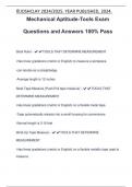 Mechanical Aptitude-Tools Exam Questions and Answers 100% Pass