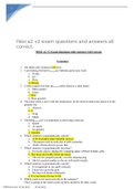 Hesi a2 v2 exam questions and answers all correct.